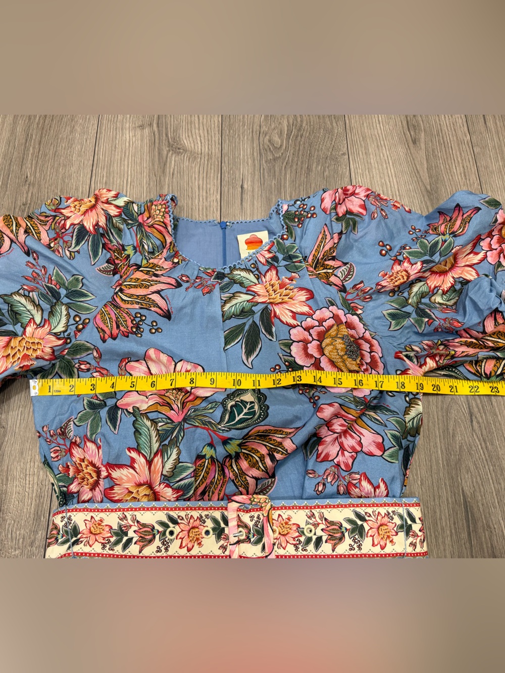 NWT FARM Rio Wonderful Bouquet Floral Belted Minidress SZ L - Picture 10 of 13